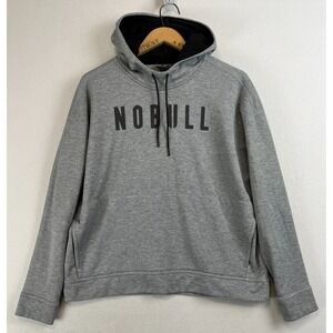 NOBULL Hoodie Womens Gray Performance‎ Training Fitness Gym CrossFit Pullover L